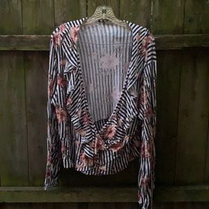 Love Gypsy striped floral top sz. 1X